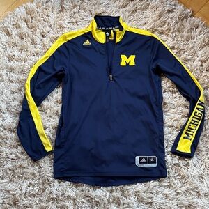 Adidas Maize and Blue university of Michigan Pullover XL